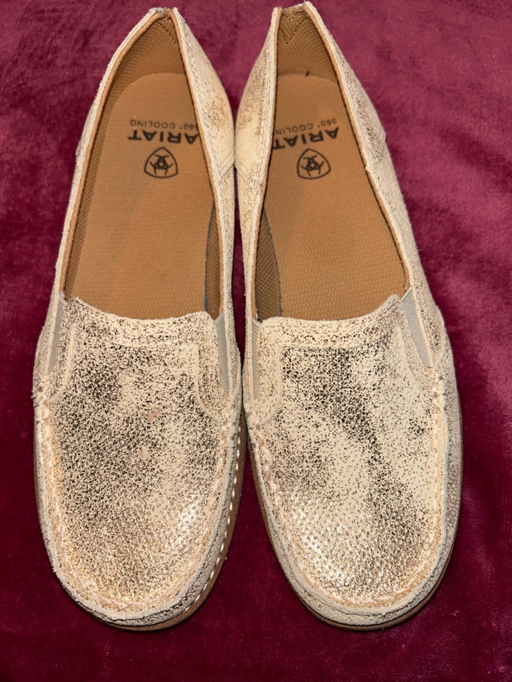 Ariat Metallic Champagne Slip-On Loafers